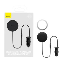 Suport auto Baseus CW01 magnetic cu incarcator 2xUSB C 15W+25W