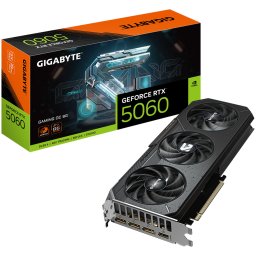 GIGABYTE Video Card NVIDIA GeForce RTX 5060 GAMING OC 8G (8GB GDDR7/128bit, PCI-E 5.0, 1x 8Pin Power connector, Recommended PSU 450W, 3xDP, 1x HDMI, Retail)
