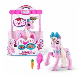 Unicorn roz interactiv pentru copii, Alexander McQueen, cu sunet si accesorii