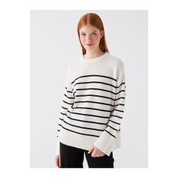 LC Waikiki Crew Neck Striped Long Sleeve Women's Knitwear Sweater