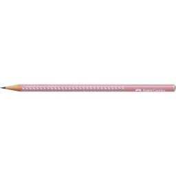 Creion grafit B rotund sparkle 2021 Faber-Castell, rose