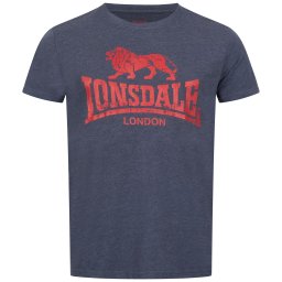 LONSDALE Tricou bleumarin / roșu