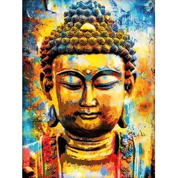 Set pictura pe numere, cu sasiu, Buddha, 30x40 cm