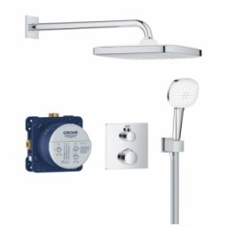 Sistem dus incastrat Grohe Grohtherm Tempesta 250 Cube, crom lucios
