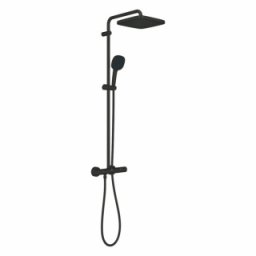 Coloana de dus cu termostat Grohe Vitalio Comfort 250 negru mat