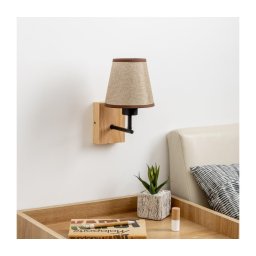 Lampă de perete Brilagi NUBILA WOOD 1xE27/25W/230V stejar/maro