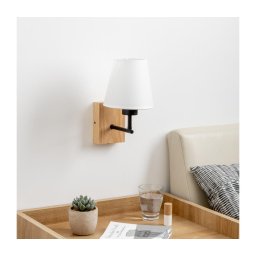 Lampă de perete Brilagi NUBILA WOOD 1xE27/25W/230V stejar/alb