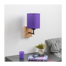 Lampă de perete Brilagi NUBILA WOOD 1xE27/25W/230V stejar/mov