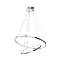 Lustră LED pe cablu HOOP LED/51W/230V d. 60 cm 4000K crom lucios