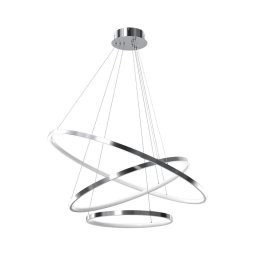 Lustră LED pe cablu HOOP LED/93W/230V d. 80 cm 4000K crom lucios