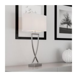 Lampă de masă ByRydens 2820430-5000 OMEGA 1xE27/5W/230V alb/crom lucios