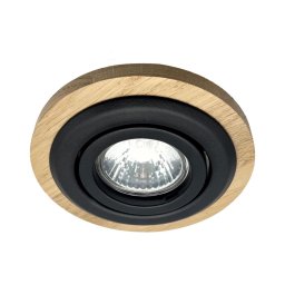 Plafonieră pentru tavan fals TOBBY 1x GU10/20W/230V Ø 11,5 cm stejar/negru