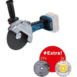 Set polizor unghiular Professional GWS 14-125 C + GDE 115/125 FC-T, 1400W, 125 mm, cu extractor praf