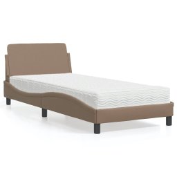 Pat cu saltea, cappuccino, 80x200 cm piele ecologica GartenMobel Dekor