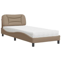 Pat cu saltea, cappuccino, 80x200 cm piele ecologica GartenMobel Dekor