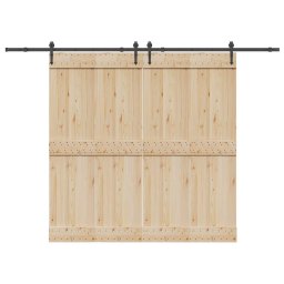 Set feronerie pentru usi glisante, negru, 305 cm, otel GartenMobel Dekor