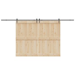 Set feronerie pentru usi glisante, negru, 427 cm, otel GartenMobel Dekor