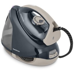 Statie de Calcat cu Generator de Abur Morphy Richards, Easy Steam, Talpa Ceramica, Rezervor 1.8L, 6Bar, 2400W, Negru-Gri
