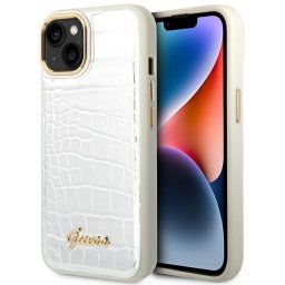 Husa Guess GUHCP14MHGCRHS iPhone 14 Plus 6.7 "silver / silver hardcase Croco Collection