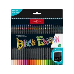 Creioane colorate triunghiulare black edition Faber-Castell, 50 culori/set