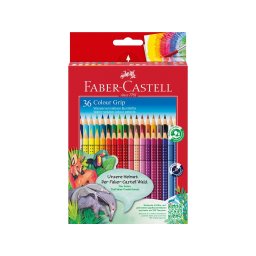 Creioane colorate triunghiulare grip 2001 Faber-Castell, 36 culori/set
