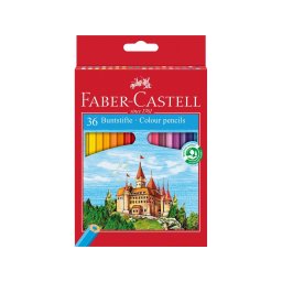 Creioane colorate hexagonale Faber-Castell, 36 culori/set