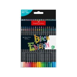 Creioane colorate triunghiulare black edition Faber-Castell, 36 culori/set
