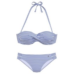 s.Oliver Costum de baie două piese albastru cobalt / alb