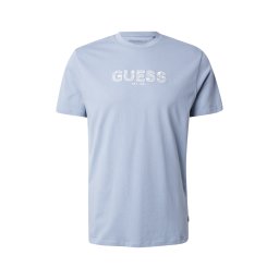 GUESS Tricou albastru deschis / alb