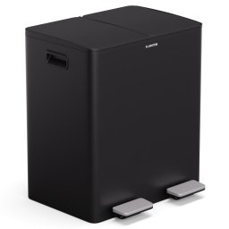 Klarstein EcoVista, coș de gunoi cu compostor, 40 l + 3 l/bucată + compostor, Soft-Close (KG28-40L-sch)