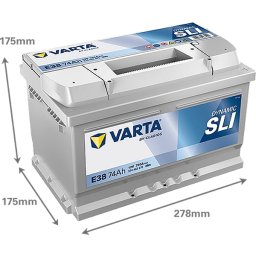 Acumulator auto Varta Dynamic SLI 74 Ah, 750A E38