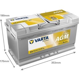 Acumulator auto Varta Dynamic AGM A5 Start - Stop 95Ah, 850A