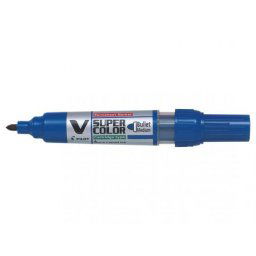 Marker permanent Pilot VSuper Color varf rotund 4.5 mm albastru