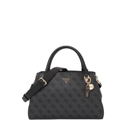 GUESS Poșete 'NOELLE II LUXURY SATCHEL' maro închis / gri grafit