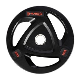 Placa greutate, Otel, 20 kg, Negru