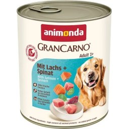 Animonda GranCarno Adult conservă cu vită, somon și spanac (6 x 800 g) 4.8 kg
