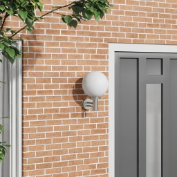 Lampa de perete exterioara din otel inoxidabil argintiu IP44 GartenMobel Dekor