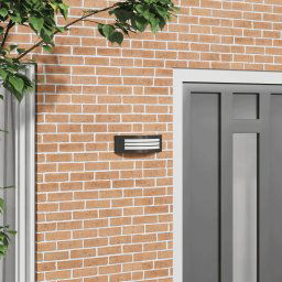 Aplica de perete Neagra din otel inoxidabil IP44 GartenMobel Dekor