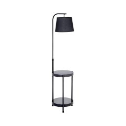 Lampadar cu masă 1xE27/60W/230V USB negru