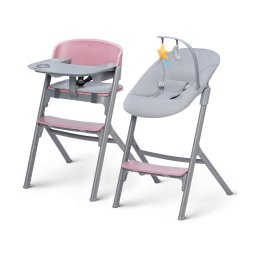 Scaun de masă pentru copii KINDERKRAFT SELECT LIVY Premium Aster pink + șezlong CALMEE
