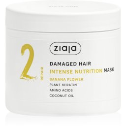 Ziaja Plant Essentials Banana Flower masca de par hranitoare pentru par deteriorat 350 ml