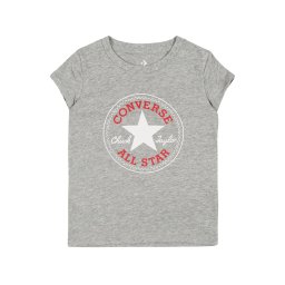 CONVERSE Tricou gri amestecat / roșu / alb