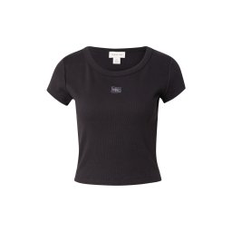 Calvin Klein Jeans Tricou 'Woven Label Baby' negru
