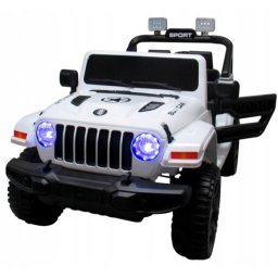 Masinuta electrica cu telecomanda cu baterii si functie de balansare Jeep X10 TS-159 R-Sport - Alb
