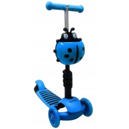Trotineta 5 in 1, roti cu LED, platforma antiderapanta, JR R-Sport - Albastru