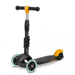 Trotineta 3 in 1 cu roti cu LED Ricokids Cubi 765500 - Negru - Portocaliu