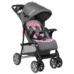 Lionelo - Carucior sport Emma Plus, Cu tavita, 2 Suporturi pentru pahar, Geanta accesorii, Conform cu standardul european de securitate EN1888-1, Pink Scandi