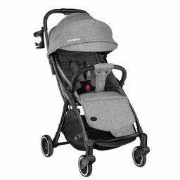 Lionelo - Carucior sport Julie One, De la nastere, Cu accesorii, Cadru din aluminiu, 0-22 kg, Conform cu standardele europene de securitate EN1888-1 si EN1888-2, Gri