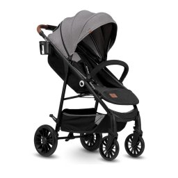Lionelo - Carucior sport Zoey, De la nastere, Cu accesorii, Cadru din aluminiu, 0- 15 kg, Conform cu standardul european de securitate EN1888-1, Gri