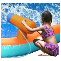 Saltea gonflabila cu piscina si tun cu apa